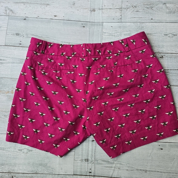 Banana Republic Hampton Fit Pink Bumblebee Shorts Size 6 - Picture 11 of 13